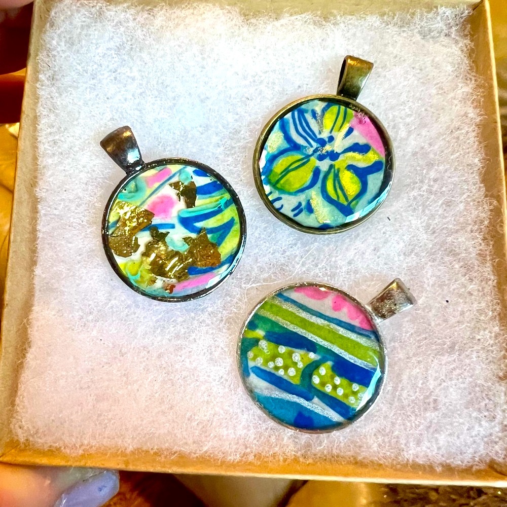 Colorful Abstract Pendant Set